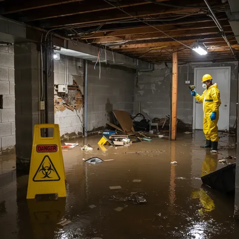 Flooded Basement Electrical Hazard in Wampsville, NY Property